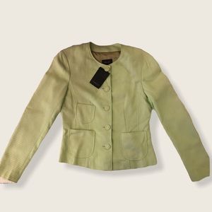 Tombolini Women’s Blazer Suit Jacket Coat Woven Green NWT Size 44 / US 8